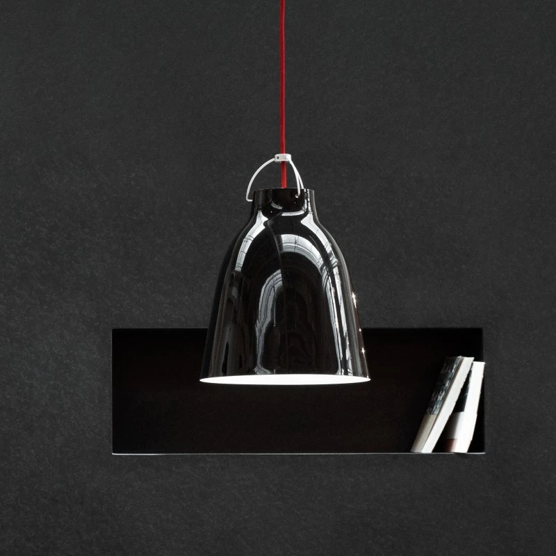 Fritz Hansen Lámpara Colgante Caravaggio P2 Negro Brillante