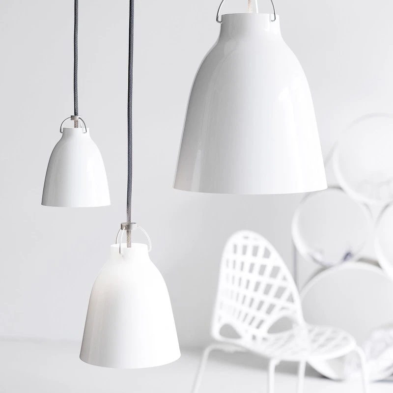 Fritz Hansen Lámpara Colgante Caravaggio P1 Blanco Brillante