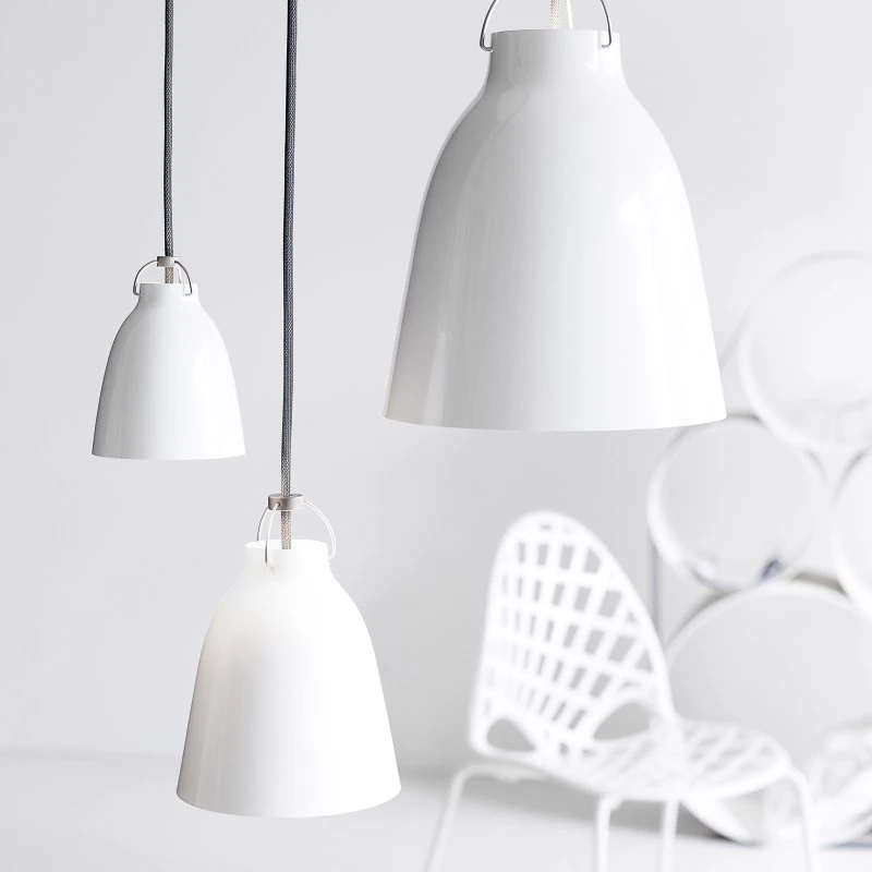 Fritz Hansen Lámpara Colgante Caravaggio P2 Blanco Brillante