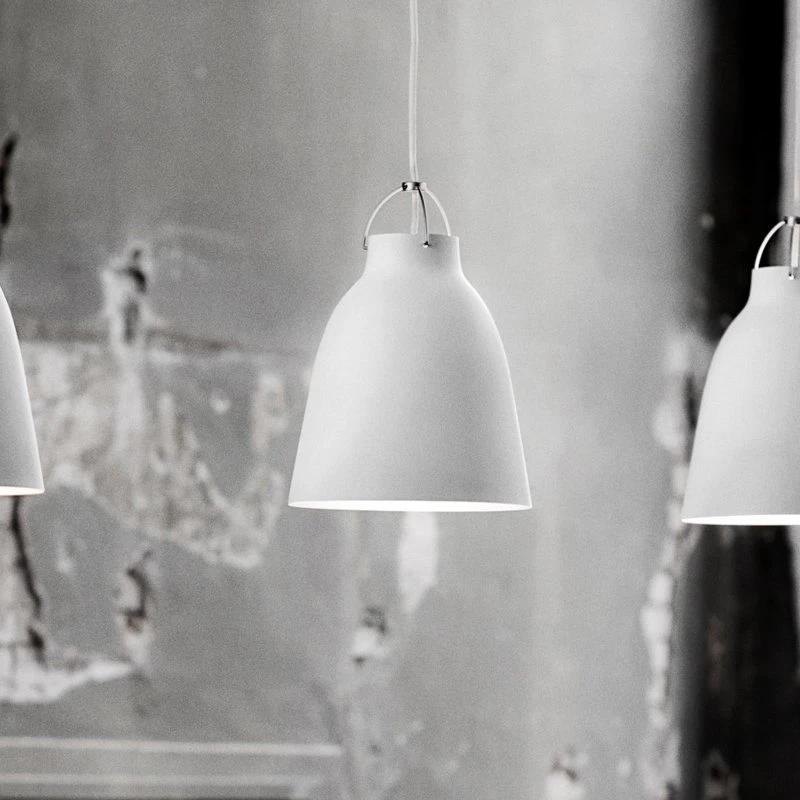 Fritz Hansen Lámpara Colgante Caravaggio P2 Blanco Mate