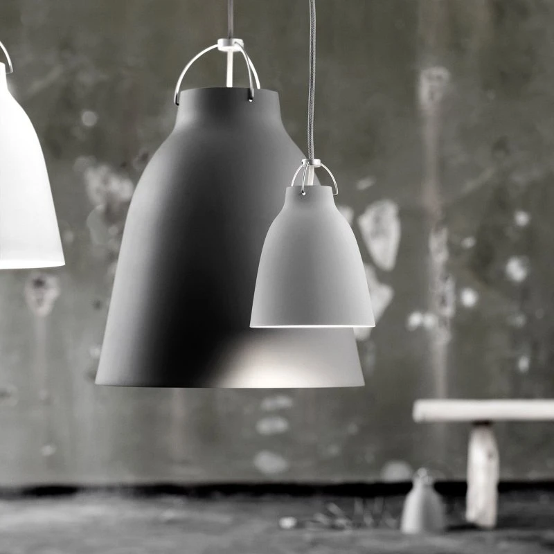 Fritz Hansen Lámpara Colgante Caravaggio P1 Gris Mate