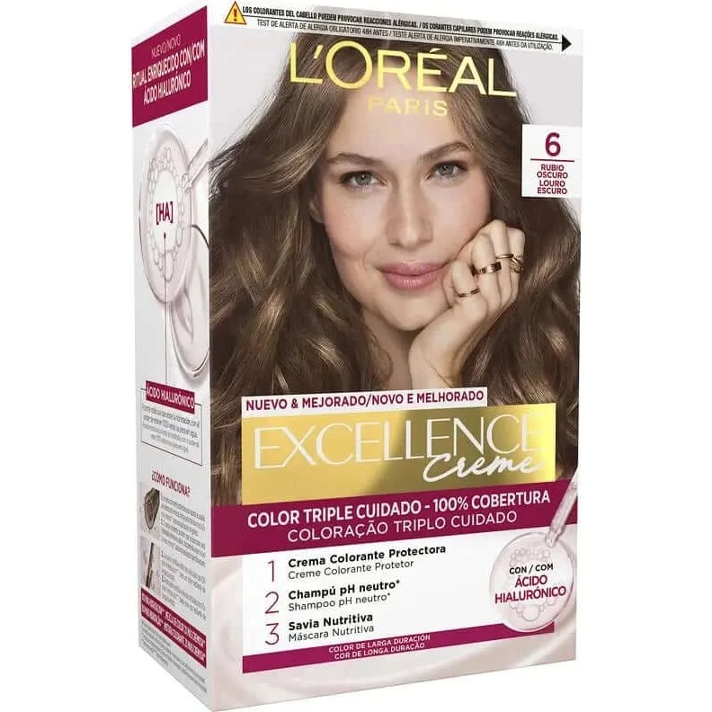 L'Oréal Paris Excellence Creme Tinte Permanente - Tono 6 Rubio Oscuro