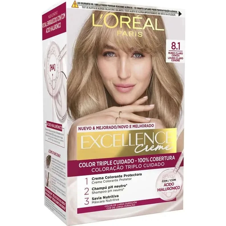 L'Oréal Paris Excellence Creme Tinte N. 8.1 Rubio Claro Ceniza