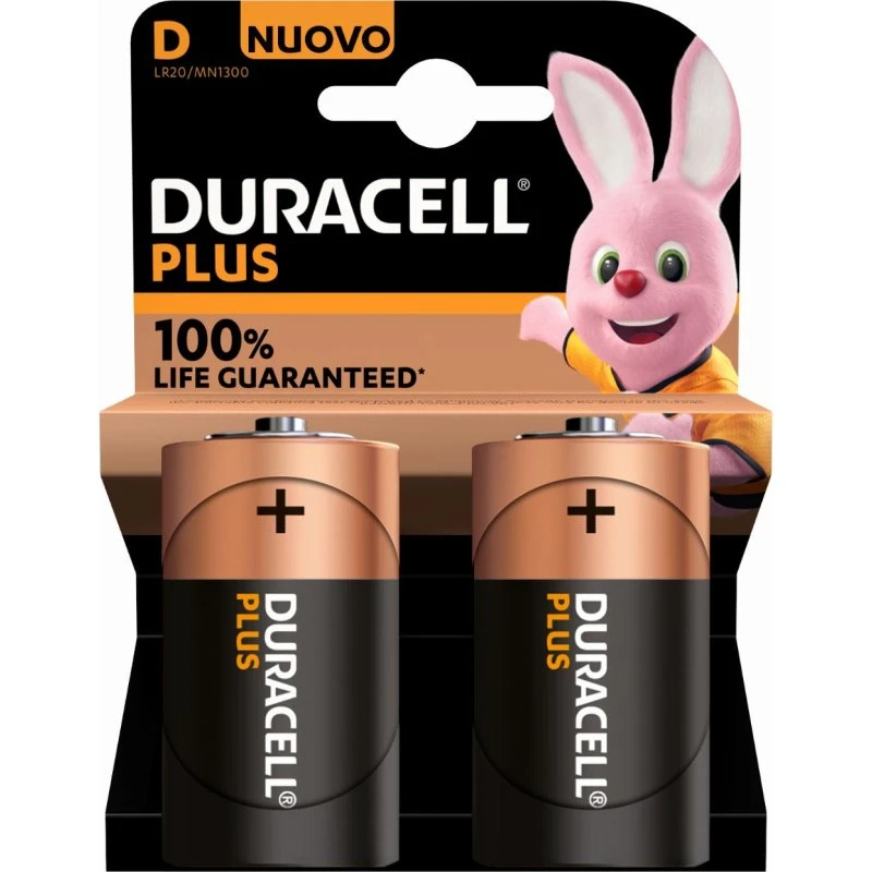 Duracell Pila Alcalina Plus D Lr20 (Pack de 2 Unidades)