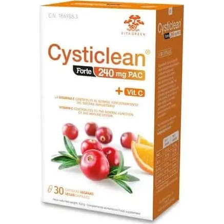 Cysticlean Forte 240 mg PAC y Vitamina C - 30 Cápsulas