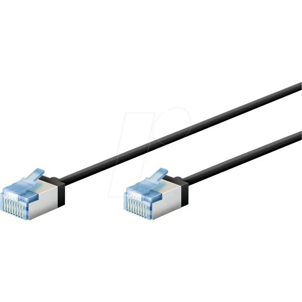 Goobay Cable Cat 6a U/UTP Slim 15 m Negro