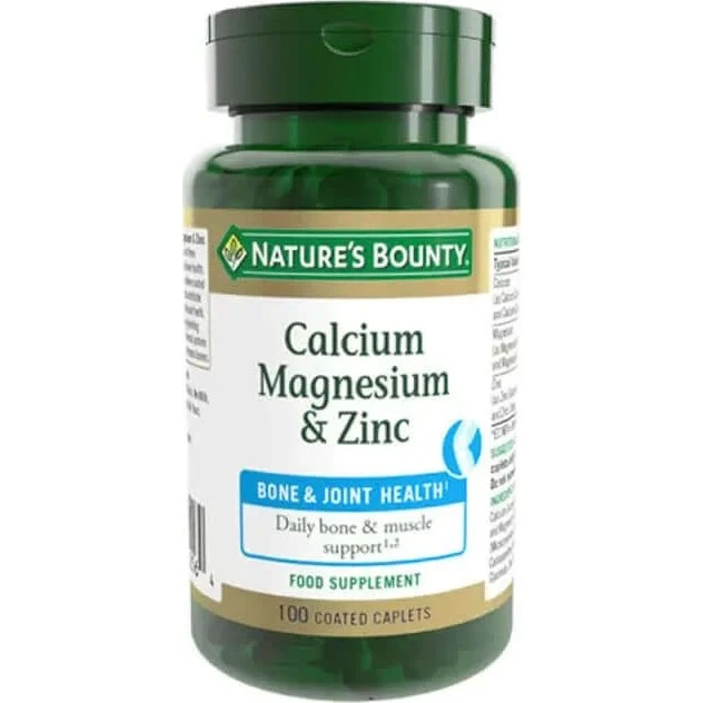 Nature's Bounty Calcio, Magnesio y Zinc - 100 Comprimidos