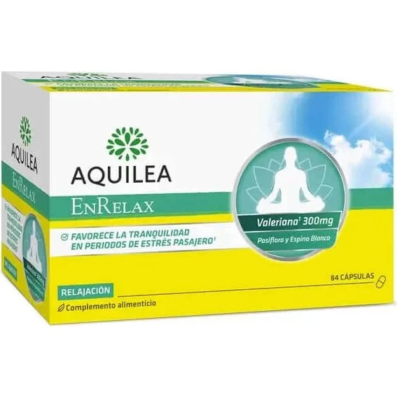 Aquilea Enrelax Valeriana, Espino Blanco y Pasiflora, 84 cápsulas