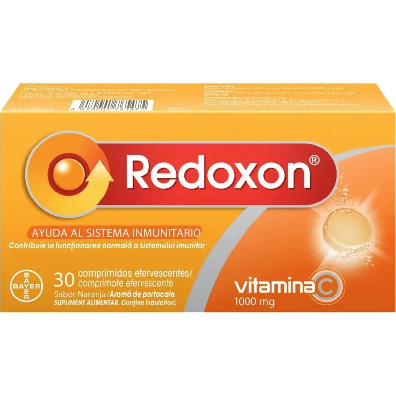 Redoxon Vitamina C 1000 mg Sabor Naranja, 30 Comprimidos Efervescentes