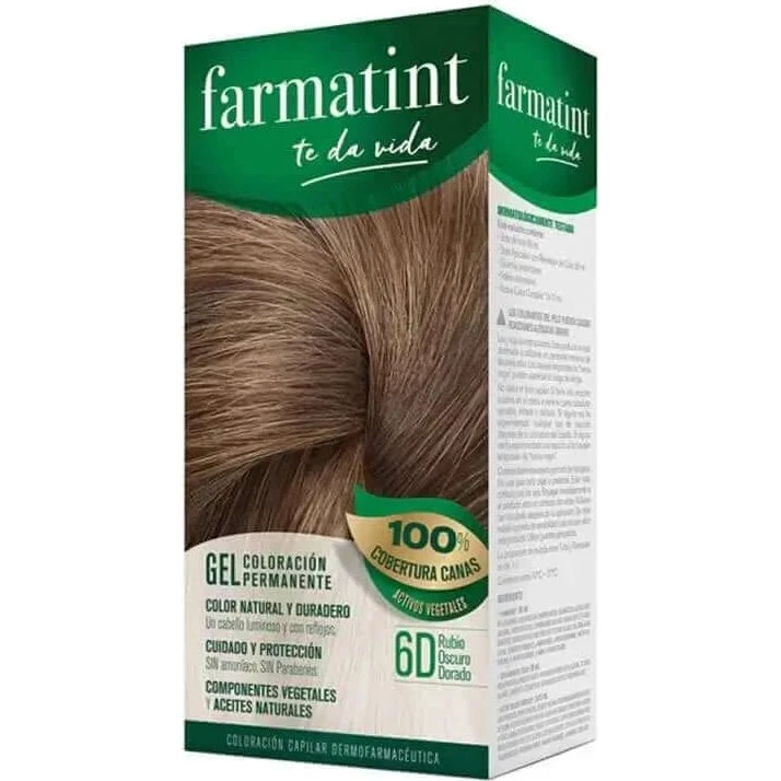 Farmatint Gel Colorante Permanente Rubio Dorado Oscuro 6D