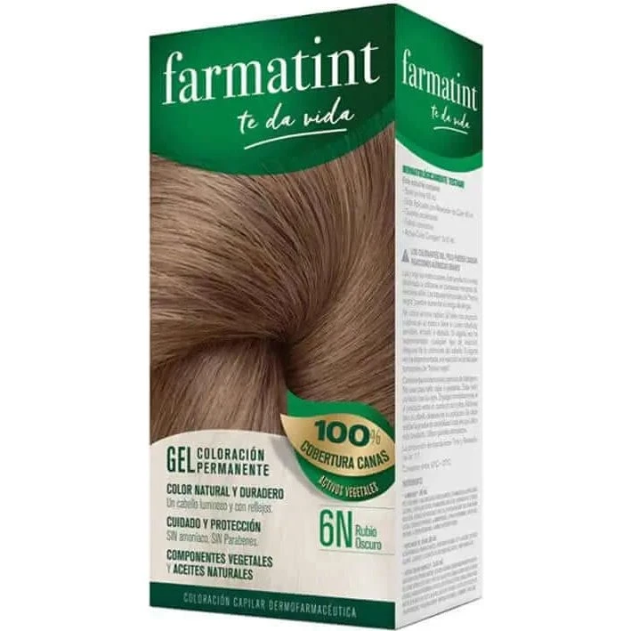 Farmatint Gel Colorante Permanente 6N Rubio Oscuro