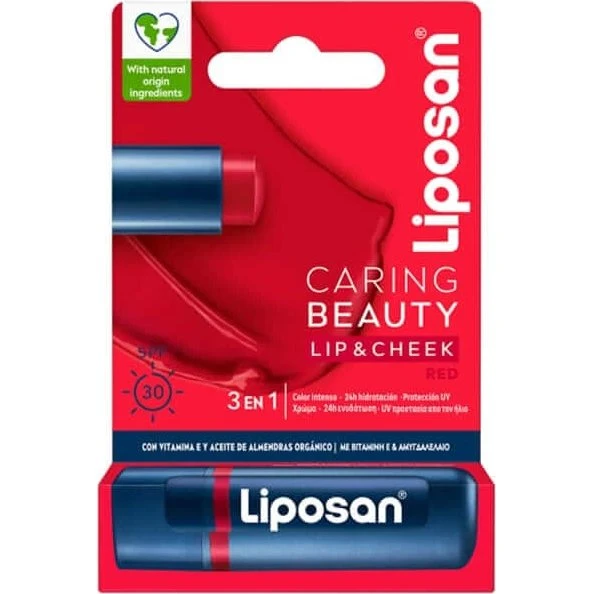 Liposan Caring Beauty Red Protector Labial 3en1 SPF 30