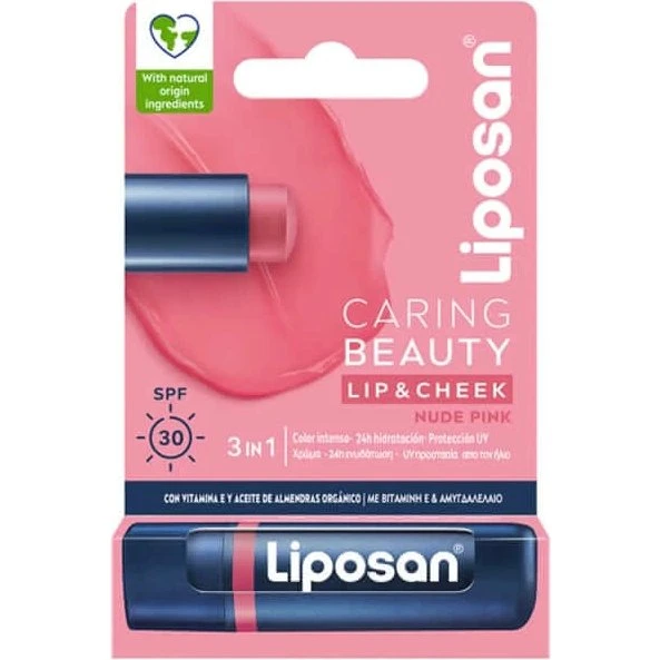 Liposan Caring Beauty Rose Protector Labial 3en1 SPF 30
