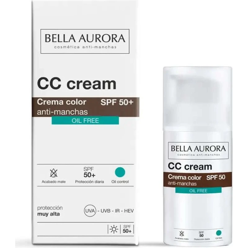 Bella Aurora CC Cream SPF50+ Oil-Free Anti-manchas 30 ml