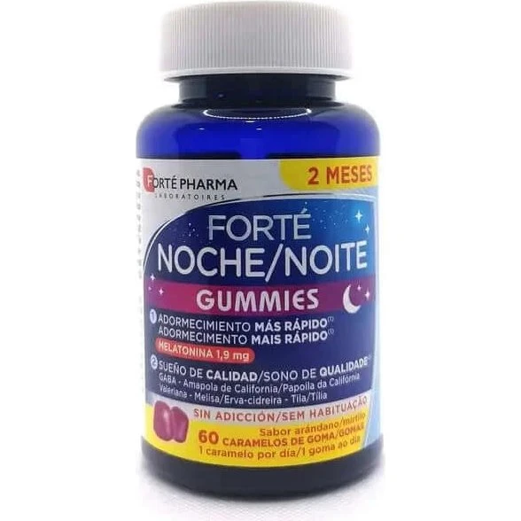 Forte Pharma Noche Gummies Sabor Mora 60 Caramelos