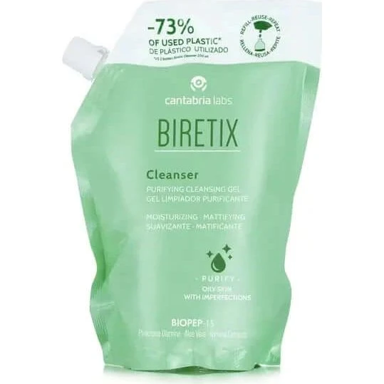 Biretix Recambio Gel Limpiador Purificante 400 ml