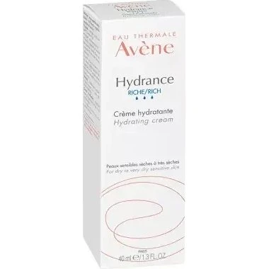 Avène Hydrance Riche Crema Hidratante para Piel Seca y Muy Seca, 40 ml