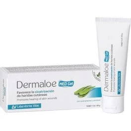 Dermaloe Med Gel 40g - Gel de Aloe Vera y Pantenol para Cicatrización