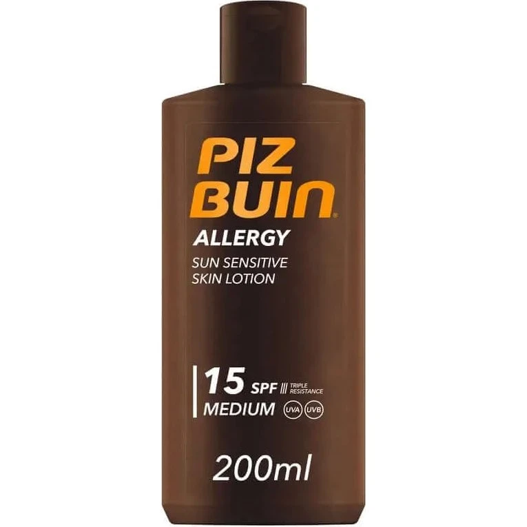 Piz Buin Allergy Sensitive Loción SPF 15, 200 ml