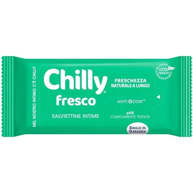 Chilly Toallitas Íntimas Fresh con Mentol Natural - 12 Unidades