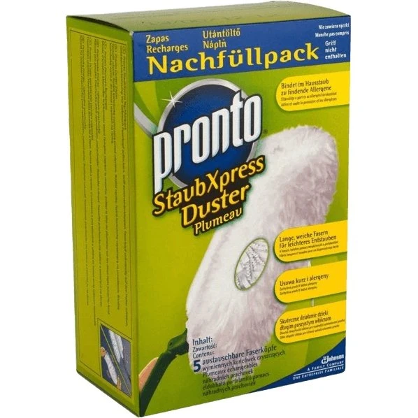 Pronto Duster Recambio de Plumero Atrapapolvo - Pack de 5 Unidades
