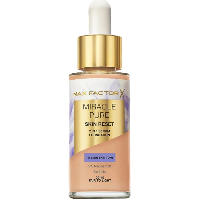 Max Factor Miracle Pure Skin Reset 2 en 1 Base y Sérum 30-40