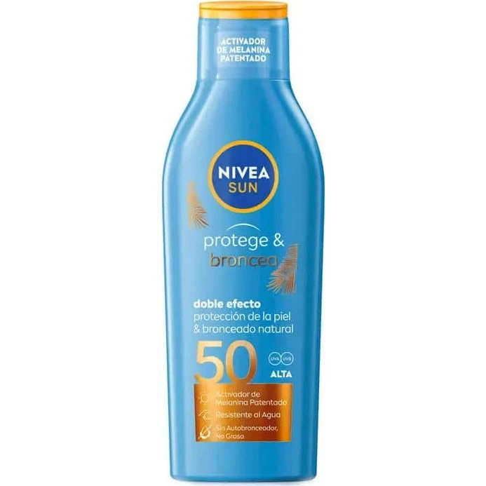 NIVEA Sun Protege & Broncea SPF50 Leche Solar Activadora, 200 ml