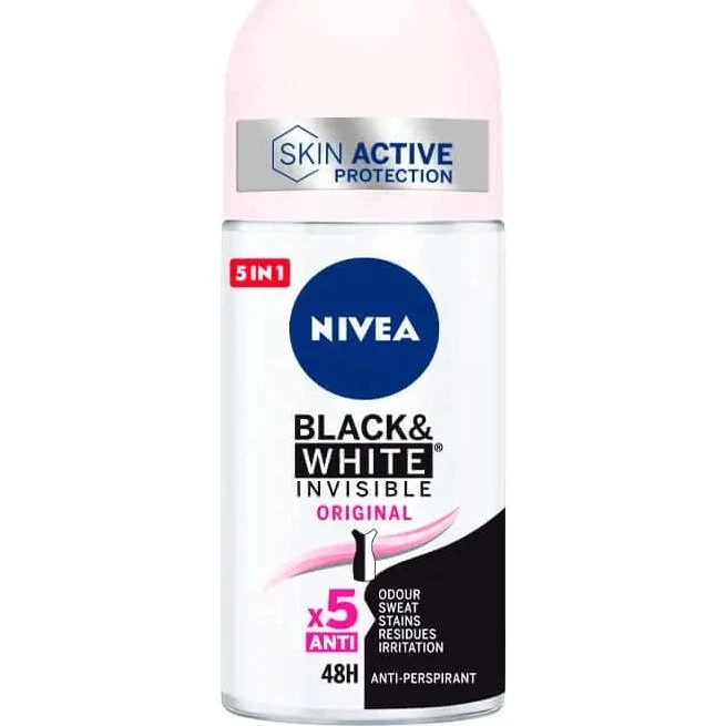 NIVEA Black & White Invisible Original Roll On Desodorante 50 ml