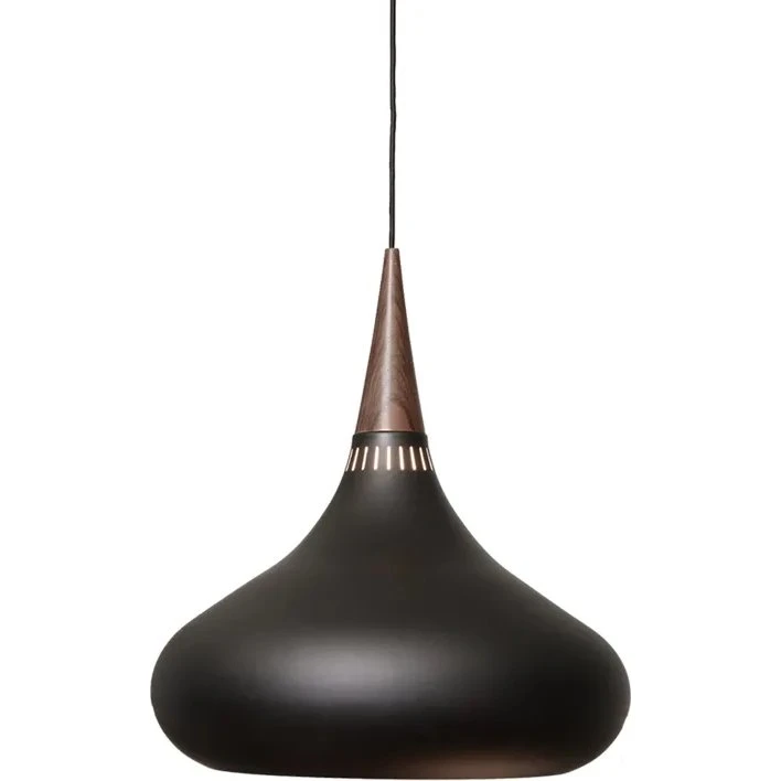 Fritz Hansen Lámpara Colgante Orient P1 Negro y Palisandro Ø 22,5