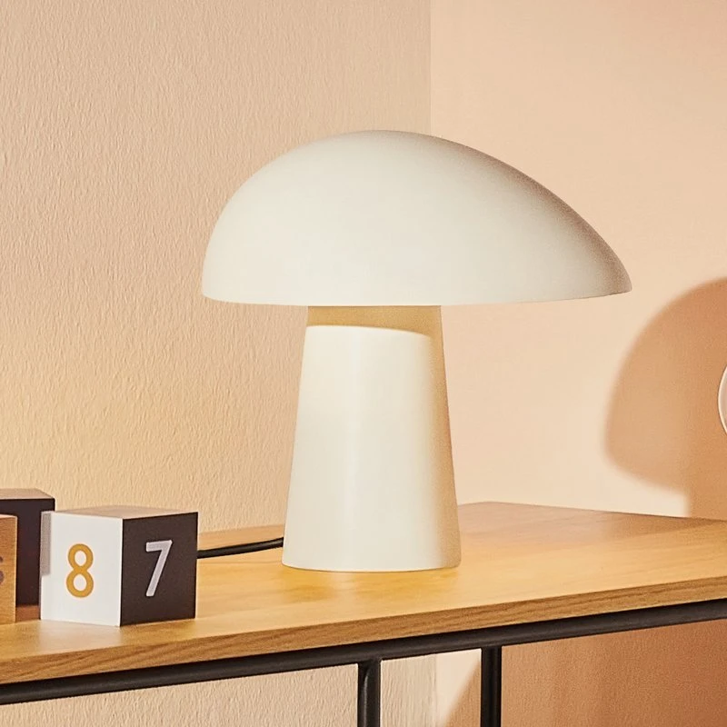 Fritz Hansen Lámpara de mesa Night Owl - Blanco ahumado