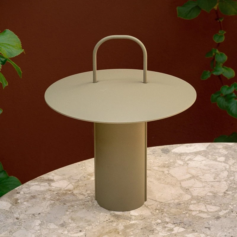 Audo Copenhagen Lámpara de Mesa Portátil Ray - Verde Polvo