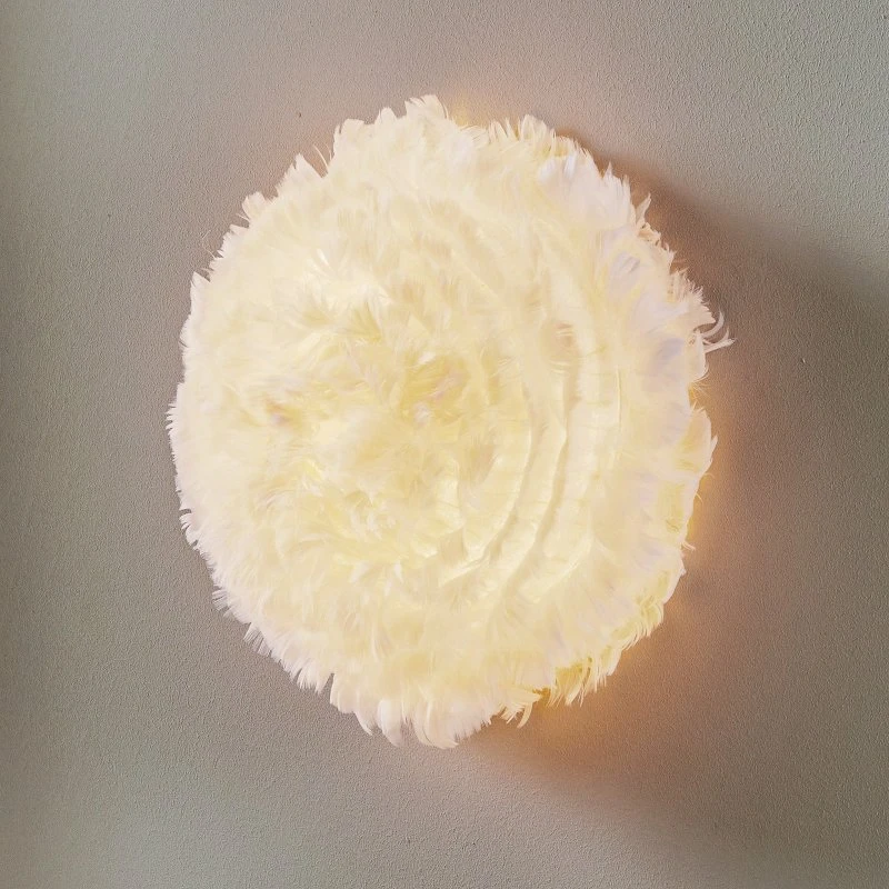 UMAGE Eos Up mini Lámpara de Pared y Techo Blanca con Plumas