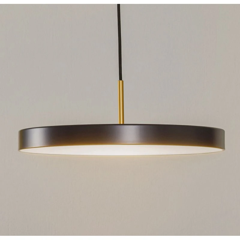 Umage Lámpara colgante Asteria Medium LED antracita y latón