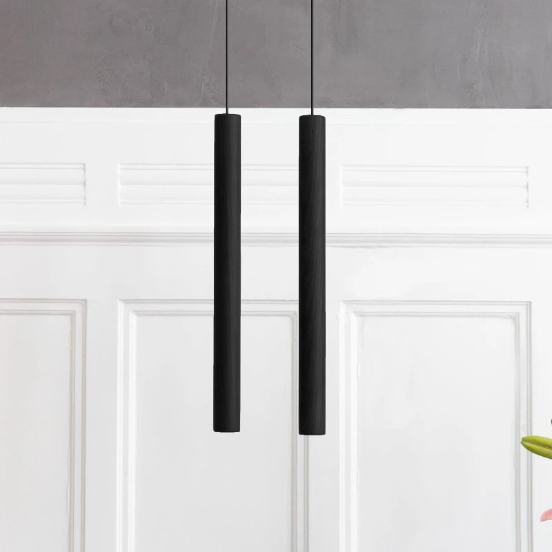 UMAGE Chimes Tall Lámpara Colgante de Roble Negro