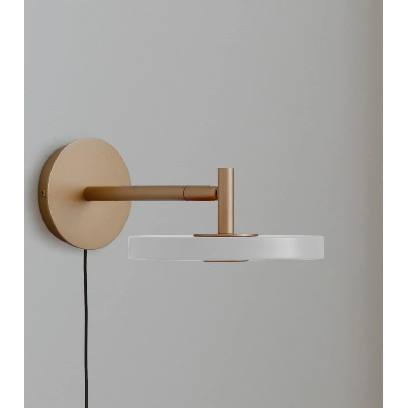 UMAGE Aplique de Pared LED Asteria Short, Blanco y Latón
