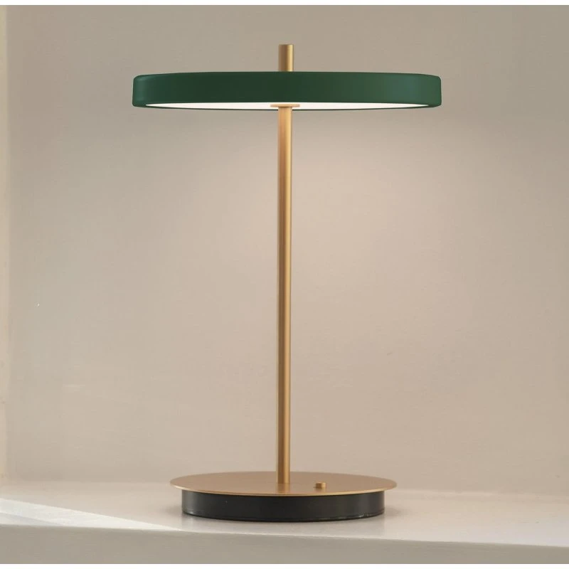UMAGE Lámpara de mesa LED Asteria Move Verde Bosque/Latón