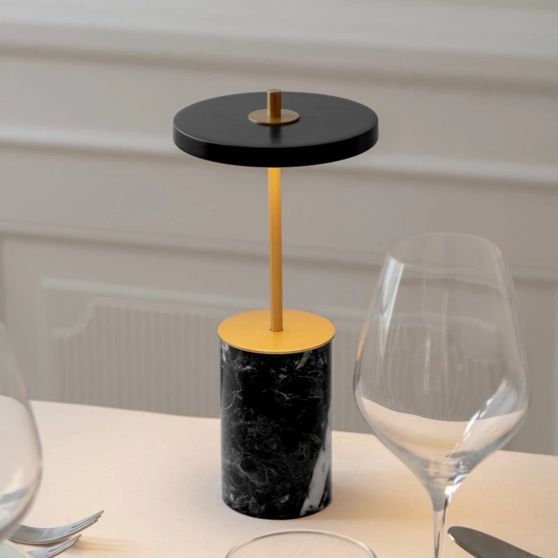 UMAGE Asteria Move Mini Lámpara de Mesa LED Recargable Black Marble
