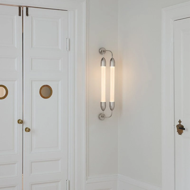 Aplique de pared UMAGE Lemon Squeeze 2 luces Acero