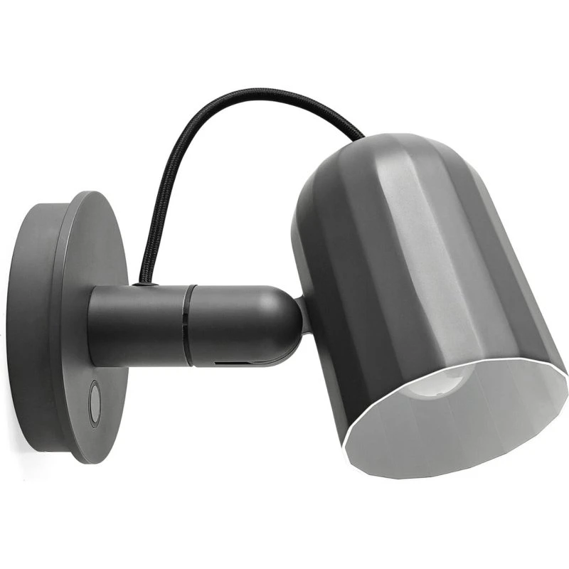 HAY Aplique de pared Noc Wall Button gris oscuro