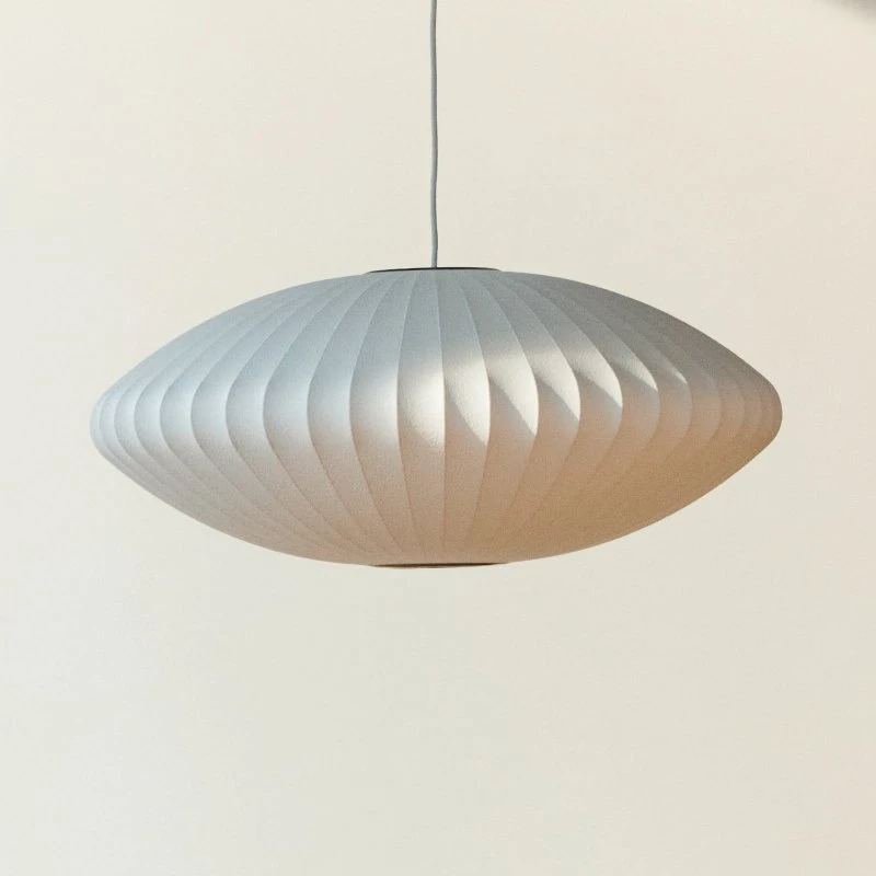 HAY Lámpara colgante Nelson Saucer Bubble S, Ø 44,5 cm, blanca