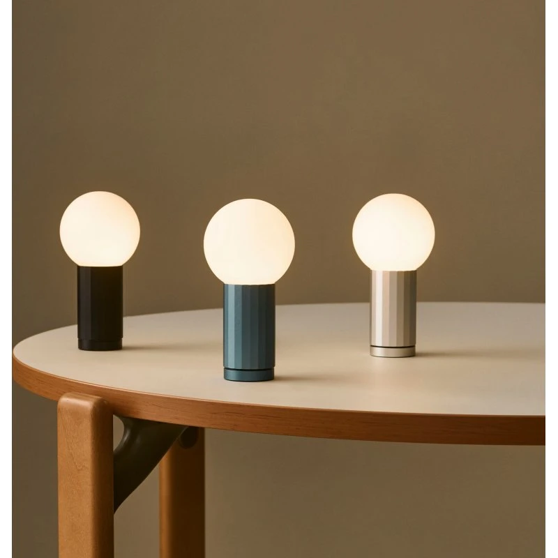 HAY Lámpara de mesa LED Turn On negra, atenuable, 20 cm