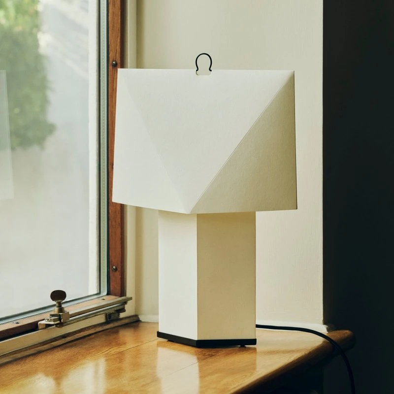 Lámpara de mesa HAY Aplat Blanca, 66 cm, Papel de Seda, E27