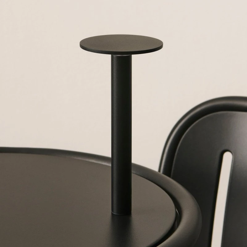 HAY Lámpara de mesa LED recargable HOST PORTABLE, Antracita, 22 cm