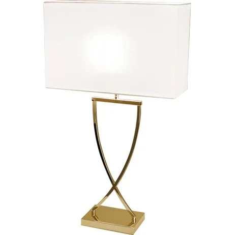 By Rydéns Lámpara de mesa Omega latón/blanco 52 cm