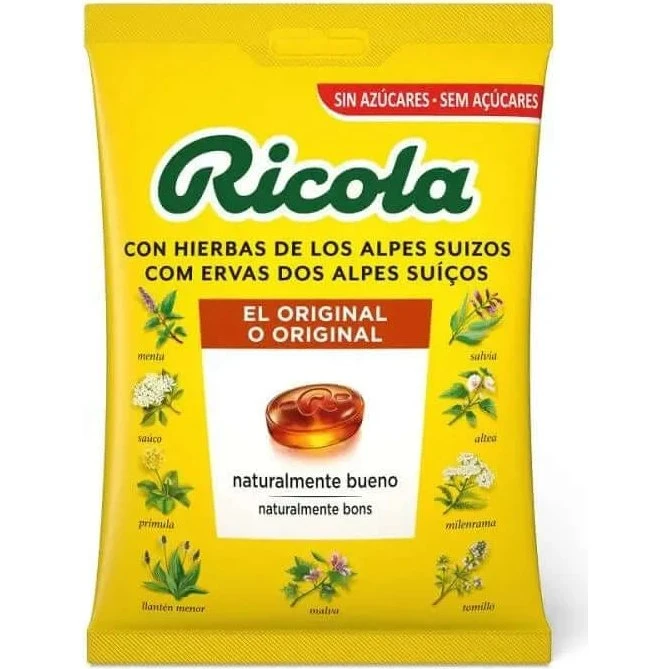 Ricola Caramelos de Hierbas Suizas Sin Azúcar 70g