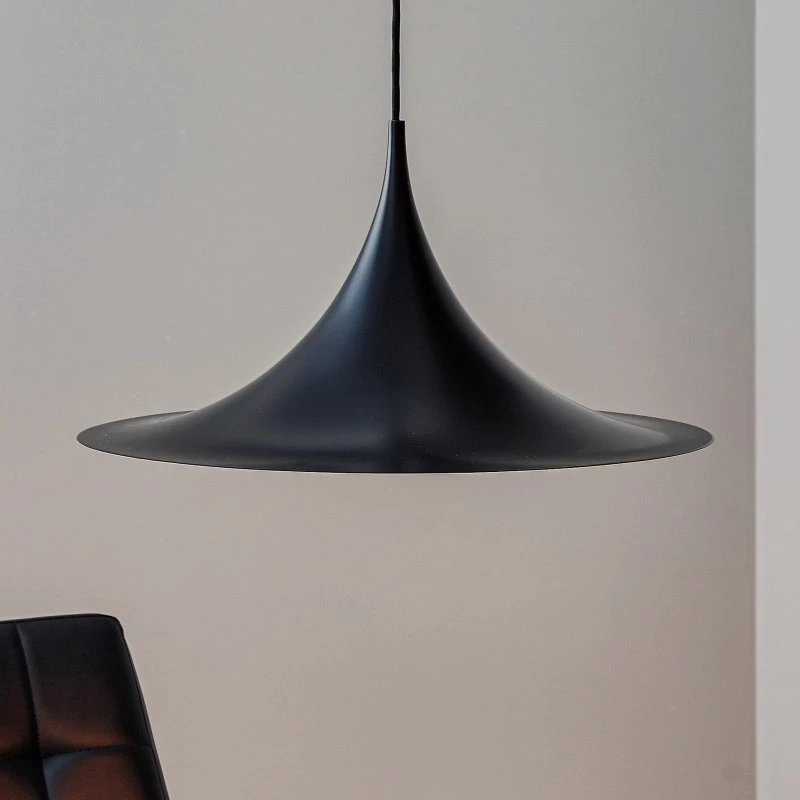 Gubi Lámpara Colgante Semi Ø 47 cm Negro Mate