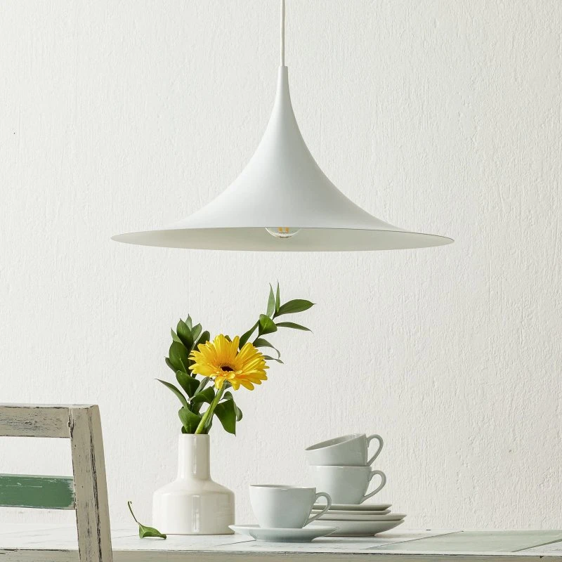 Gubi Lámpara colgante Semi Ø 47 cm - Blanco mate