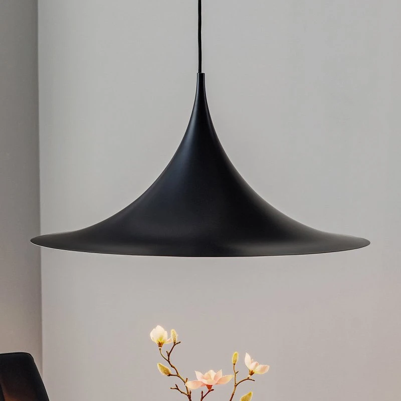 Gubi Lámpara Colgante Semi Ø 60 cm - Negro Mate