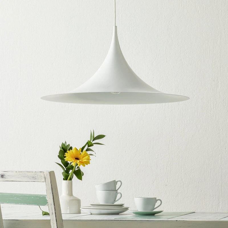 Gubi Lámpara Colgante Semi Ø 60 cm Blanco Mate
