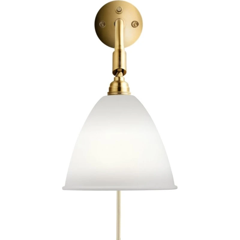 Gubi Aplique de Pared Bestlite BL7, Porcelana y Latón, 16 cm